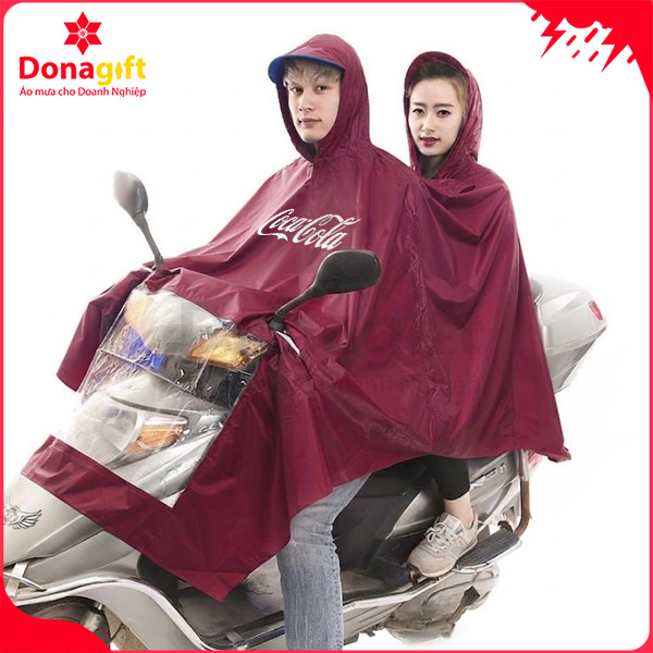 Áo mưa cánh dơi 2 đầu Coca-Cola thiết kế rộng rãi tiện lợi